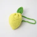 Handgemaakte gehaakte citroen portemonnee schattige wol gebreide fruit tas kinderen accessoire detail. - Citroen Tas
