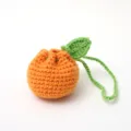 Handgemaakt gehaakt oranje trekkoord tasje schattige gebreide portemonnee fruit tasje - Oranje tas