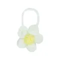 Handgemachte Häkelblume Puppe Umhängetasche süß Mini Wolle Spielzeug Zubehör in weiß gelb - Puffblume Umhängetasche / Milchweiß