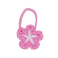 Handgemachte gehäkelte rosa Blume Mini Umhängetasche süße Puppe Zubehör Garn Puppe Tasche - Vergissmeinnicht Umhängetasche / Rouge Rot