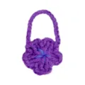 Handgemachte Häkeln Mini Puppe Tasche lila Garn Umhängetasche süß Zubehör Artikel - Vergissmeinnicht Umhängetasche / Dunkellila