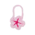 Handgefertigte rosa Häkel Puppen Mini Umhängetasche mit süßem Plüschtier Zubehör. - Vergissmeinnicht Umhängetasche / Rosa