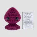 Peluche all'uncinetto di supporto emotivo fatto a mano, regalo divertente con cartolina. - Piccolo Serpente con Carta / Fucsia
