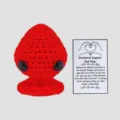 Giocattolo novità di supporto emotivo all'uncinetto fatto a mano regalo divertente - Piccolo Serpente con Carta / Rosso