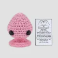 Handmade crochet emotional support plush toy funny novelty gift for adult couples pink - Small Snake with Card / Pink