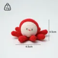Handgemaakte gehaakte schattige rode knoedel pluche speelgoed tas hanger cadeau voor koppel - Premium rode octopus dango hoofdgedeelte (schattige vier)