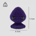 Cute purple crochet emotional support doll plush toy, compact size with detailed handmade knit. - Small Snake with Card / Purple