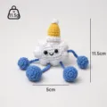 Handmade crochet cloud plush toy cute doll keychain bag pendant lovely gift idea - White Hanging-Leg Cloud (Premium Mengsi Main Body)