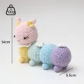 Handmade crochet caterpillar plush toy detail shot, cute animal hanging ornament design. - Large Colorful (Mengsi)