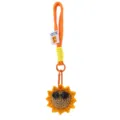 Porte-clés tournesol au crochet fait main avec lunettes de soleil joli pendentif de sac - Porte-clés tournesol avec lunettes de soleil