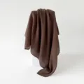 Solid color pleated brown square scarf women fashion sun protection headscarf shawl drape - Brown