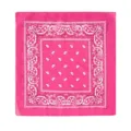 Helles rosa Paisly Bandana Tuch 100% Baumwolle quadratisches Kopftuch Radsport Gesichtsmaske - Magenta
