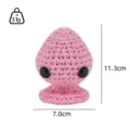Cute crochet emotional support plug doll, soft knit novelty toy with big eyes, 11.3cm size. - Large Snake with Card / Pink