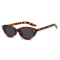 Klassische Schildpatt-Cat-Eye-Sonnenbrille mit UV-Schutz für Vintage-Mode und Fahren. - C9 Geflecktes Braun Rahmen Vollgrau Gläser