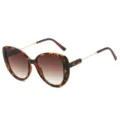 Modische Katzenauge Sonnenbrille Damen Retro Schildpatt Rahmen Farbverlauf Gläser - Leopard-Rahmen Braune Verlaufsgläser