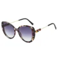 Modische Katzenauge Sonnenbrille Bunter Rahmen Farbverlauf Lila Glaeser UV Schutz Stil - Lila Blumenrahmen Verlaufsgläser Grau