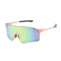 Fietszonnebril roze montuur kleurrijke lens UV bescherming sportbril voor mannen en vrouwen - Roze Grijs Frame Roze Glas