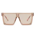 Oversize Flachdach Sonnenbrille Mode einteilige Sonnenbrille in hellbraunem transparenten - C8 Transparenter Champagner-Rahmen Champagner-Linsen