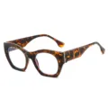 Modische Schildpatt dicke Katzenaugen Brille, elegante Vintage Optik Brille für Damen. - Schildpatt-Rahmen Klare Linse