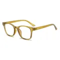 Modische braune transparente Vintage Brille fuer Damen und Herren im taeglichen Streetstyle. - C13 Transparent Grün Rahmen Anti-Blaulicht Gläser