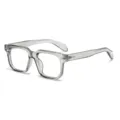 Transparente dicke Brillengestelle modische quadratische Brille für Damen und Herren - C9 Hellgrauer Rahmen Blaulicht Blockierende Linse