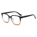 Fashion retro square gradient sunglasses for women, oversized anti-glare sun glasses stylish - Black Brown Gradient Frame Anti-blue Light Lens