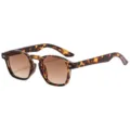 Retro Schildpatt Quadratisch Brillenbuegel Vintage Optische Brille Modischer Rahmen - C9 Schildpatt Rahmen Doppel Braun Gläser