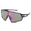 Gafas de sol para ciclismo deporte al aire libre antiviento protección UV color unisex - C3 Montura Negra Espejo Púrpura