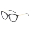 Vintage Katzenauge Blaulichtfilter Brille schwarzer Rahmen Metall Bügel Damen Mode - C1 Schwarzer Rahmen Anti-Blaulicht
