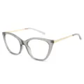 Retro Katzenauge Brille mit transparentem grauen Gestell und eleganten goldenen Bügeln. - C2 Transparentes Grau Anti-Blaulicht