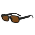 Modische quadratische Sonnenbrille für Damen mit Stern-Nieten und UV-Schutz. - Glänzender schwarzer Rahmen Teelinse (C2)