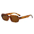 Turtleshell Quadrat Sonnenbrille für Damen, retro kleine Rahmen UV Schutz modische Brille. - Schildpatt Rahmen Teelinse (C8)