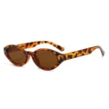 Schicke Retro-Sonnenbrille mit ovalem Schildpatt-Gestell und Stern-Details für Damen Alltag. - C8 Demi-Braun Rahmen Braune Gläser
