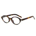Klassische retro runde Schildpatt Brille stilvolle optische Fassungen fuer den Alltag. - Demi Rahmen Klare Gläser