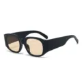 Gafas de sol negras grandes para hombre y mujer, estilo ojo de gato grueso retro moderno - Bisagra de Metal / Marco Azul Profundo Lente Té (C3)