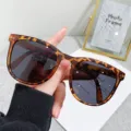 Modische faltbare Sonnenbrille mit Schildpatt-Muster und polarisierten Gläsern UV Schutz. - Reguläres Brillenglas (Ohne Etui) / Schildpatt