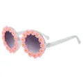 Bambini simpatici margherite rotonde occhiali da sole cornice trasparente spiaggia estate - Montatura Rosa