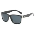 Gafas de sol negras con montura cuadrada para hombres y mujeres, estilo moda aire libre. - Estilo de marco cuadrado (T1868) / C2 Marco Negro Lente Gris