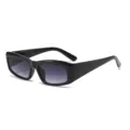 Retro small frame square sunglasses for women and men, UV400 protection vintage eyewear. - Metal Hinge / Black Frame Gradient Gray Lens