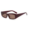 Chunky square sunglasses for women and men, retro vintage thick frame UV protection eyewear. - Metal Hinge / Tea Frame Tea Lens
