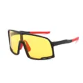 Sport Sonnenbrille Radfahren Angeln Gelbe Gläser Winddichte Outdoor Fahrrad Brille Herren - Sandfarbener Schwarzer Rahmen Nachtsichtgelbe Gläser