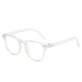 Transparente Brille für Damen und Herren, retro klare große Brillenfassung optisch. - Leeres Brillengestell (ohne Gläser) / Transparenter Rahmen