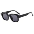 Schwarze klobige Sonnenbrille mit quadratischem Rahmen fuer Damen und Herren, stylischer Sonnenschutz. - Metallscharnier-Stil / Schwarzer Rahmen Graue Gläser