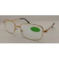 Gafas de lectura con montura de metal dorado, lentes transparentes y graduación de +3.00 dioptrías. - 1.00 Dioptrías / Marco Dorado (Con Paño)
