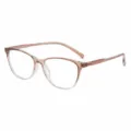 Leichte TR90 optische Brillenfassung in transparentem Teebraun, stilvolle klare Brille. - C6 Transparenter Tee Rahmen