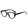 Elegante schwarze Katzenauge Blaulichtfilter Brille für Damen, modischer Rahmen für den Alltag. - Schwarz Katzenaugen Anti-Blaulicht
