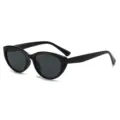 Schicke schwarze Katzenauge Brille Fassung Damen stilvolle Blaulichtfilter Brille. - Schwarzer Rahmen Graue Gläser