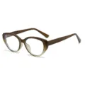 Braver Farbverlauf Katzenauge Brillenfassung Blaulichtfilter Damen Stilvoll Brille. - Grün Katzenaugen Anti-Blaulicht
