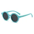 Kids round polarized sunglasses cute baby UV protection sun glasses for boys and girls outdoor. - Cyan (C2)