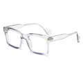 Transparent frame square optical glasses fashion clear eyewear for casual daily wear - Regular / Transparent Grey Anti-Blue